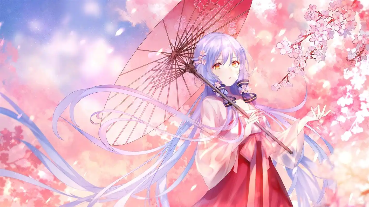 动漫美女唯美醉颜桌面壁纸