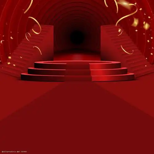 简约红色电商舞台背景图 红色 简约 电商 舞台 喜庆 狂欢 海报 背景