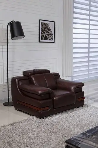 名匠轩家具专营店 >>  名匠轩伊信系列皮艺高档头层牛皮皮木结合沙发