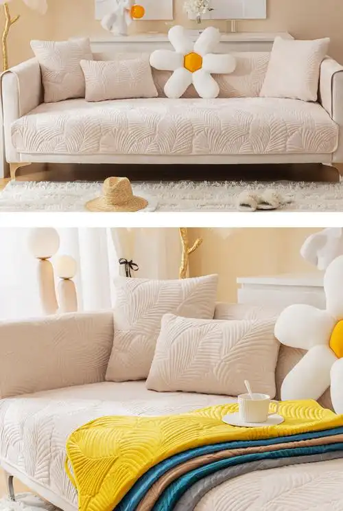 恒源祥家纺冬季保暖沙发套罩2021年新款现代简约冬款厚毛绒定做防滑秋