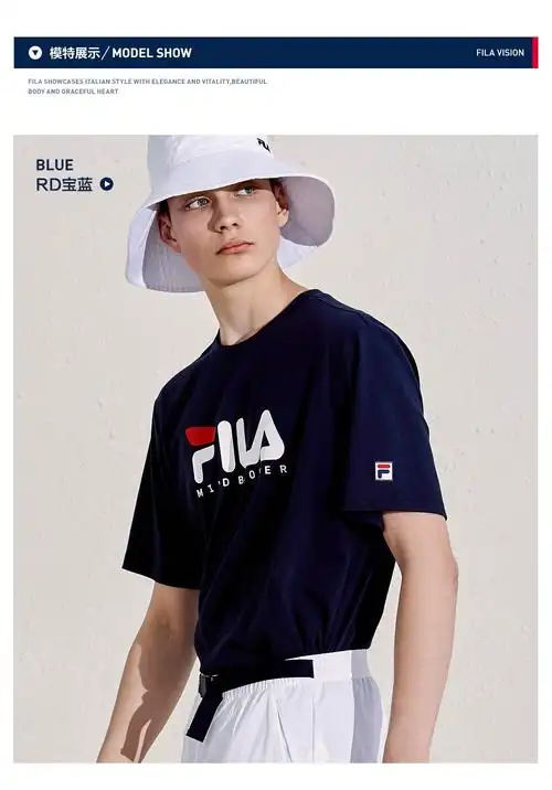 fila斐乐男装redline系列官方男子短袖t恤2019夏季新款休闲运动健身