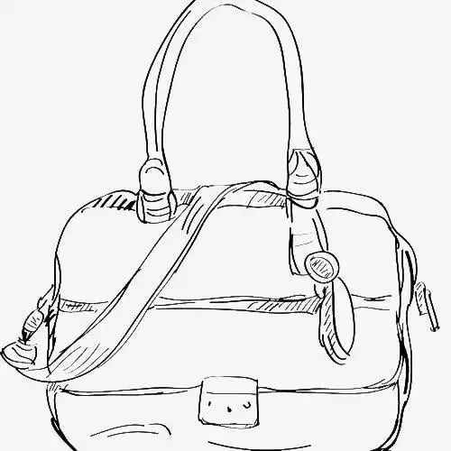 复古包包简笔画