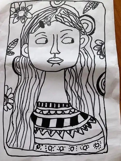 罗城南区小学四年级美术课《模仿画家画一画》作品选