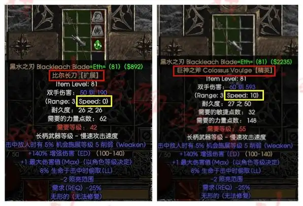 java游戏暗金装备_暗黑2装备升级公式图解(暗金装备升级一览表)