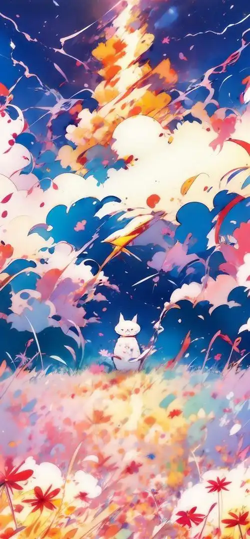 壁纸分享,超可爱的卡通猫猫手机壁纸