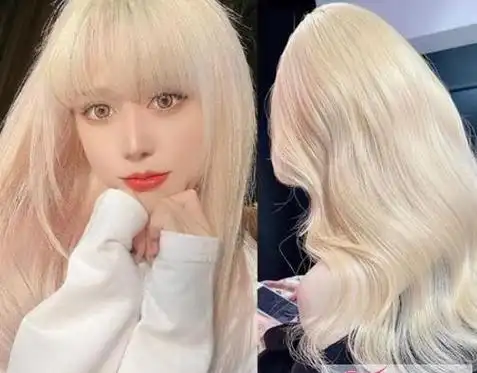 灰色,银白,银白是最浅的颜色,要是头发漂成银白色是不会在掉色了