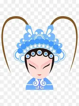 京剧人物刀马旦矢量元素