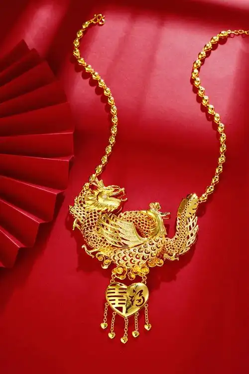 婚庆 龙凤手镯 项链