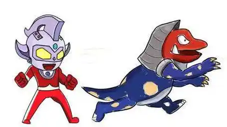 小范亲子简笔画 罗布奥特曼击退凶猛怪兽