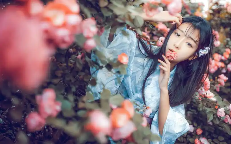 和服美女日系唯美迷人写真桌面壁纸