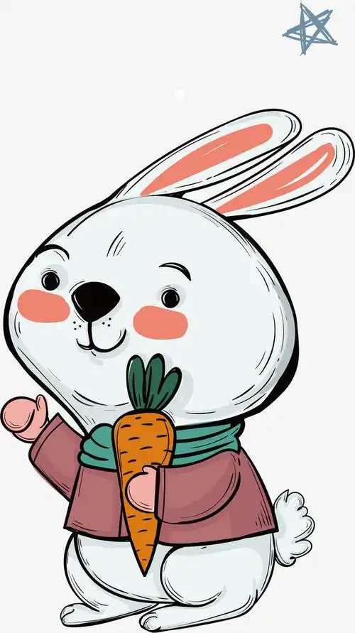 卡通兔子矢量图