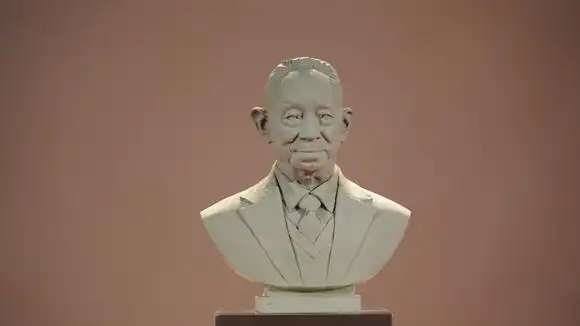 主办方在粮仓设立粮食馆,为袁隆平先生塑像. 通讯员 齐宏 摄