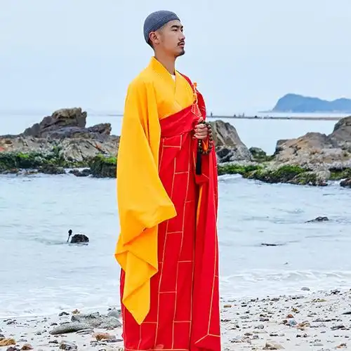 明引居士祖衣袈裟僧服红色僧衣佛教法衣和尚其他民族服装