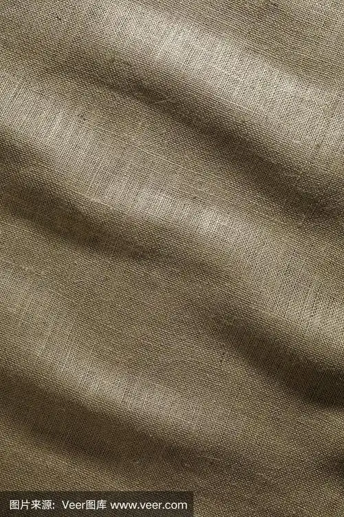 柔软褶皱的粗麻布