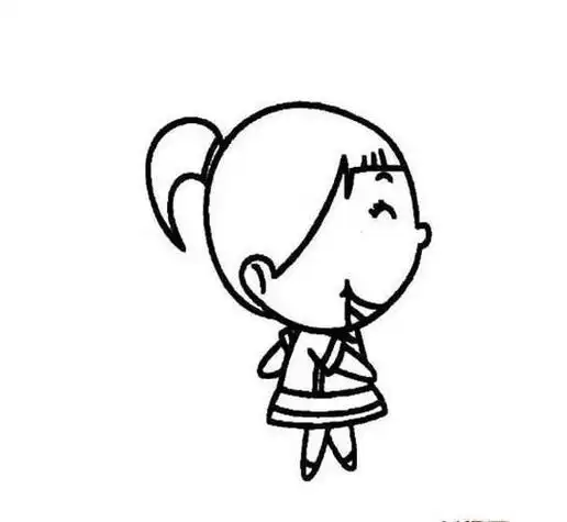 简笔画孩子的侧身