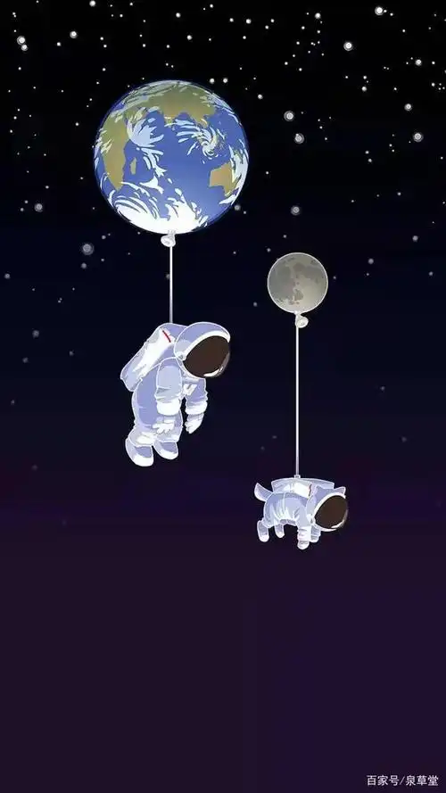 最近超火的太空人全面屏壁纸!每一张都绝美