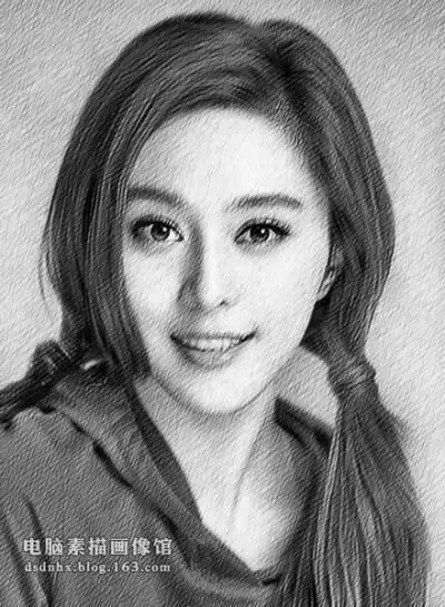 范冰冰素描画像