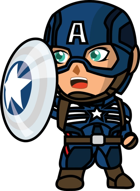 美国队长四格漫画简笔画