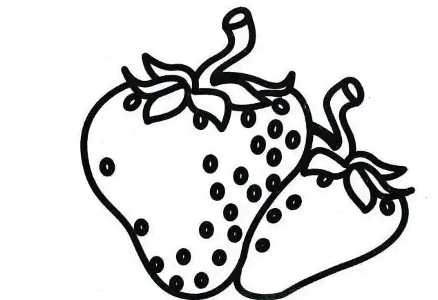 水果简笔画幼儿园展板小孩子简笔画樱桃蔬菜葡萄水果图案精美水儿童简