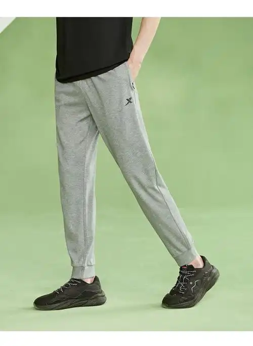 特步运动裤男款2022春季新款收口束脚裤春夏季休闲宽松百搭针织长裤