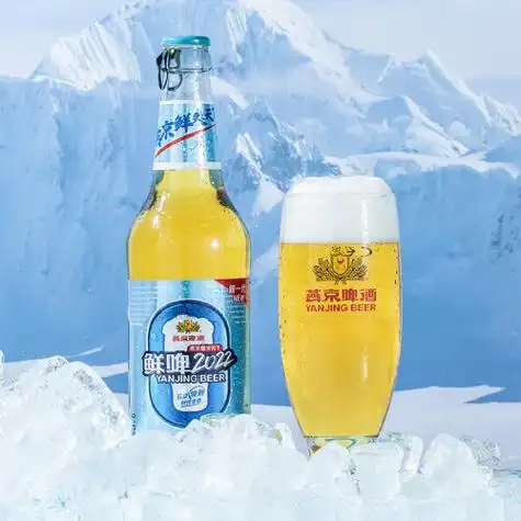 燕京啤酒情人节送礼9度鲜啤2022500ml12瓶整箱装
