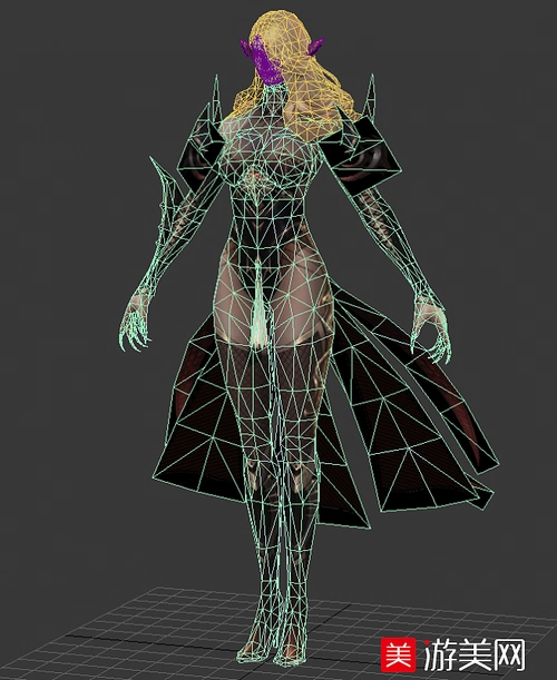 金发精灵长腿好身材女人角色3d模型 有绑定