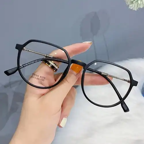 2021新款tr90防蓝光眼镜时尚潮款素颜近视眼镜框女平光镜厂家批发