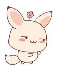 2017可爱小米狐搞笑qq表情包 嘿哈我头上有只花