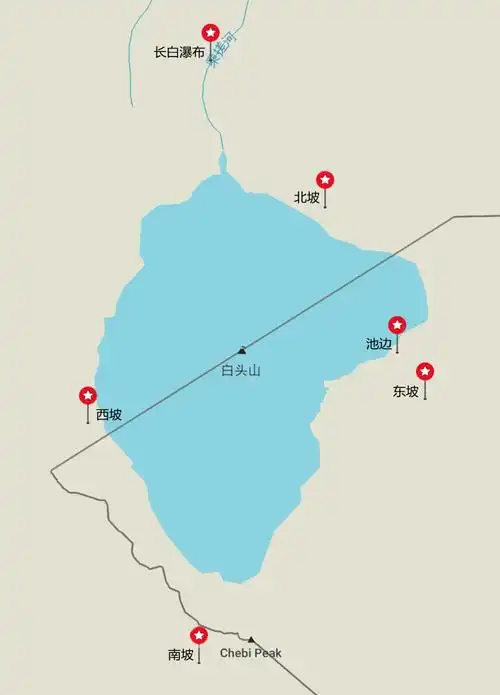 因地理的因素,中国目前开辟了从北,西,南三个方向观赏长白山天池的