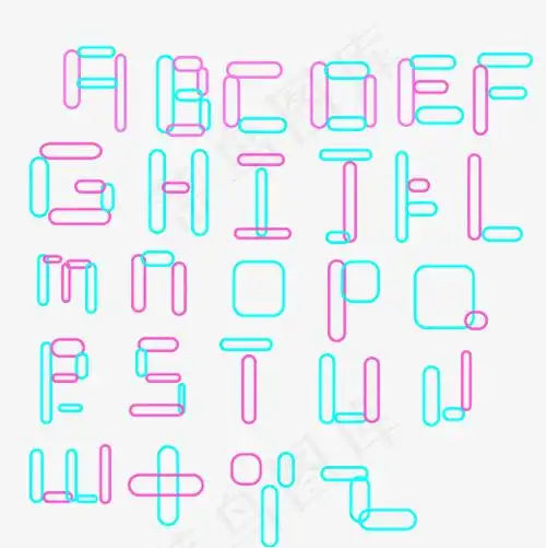 菜鸟图库镂空英文字母组合20002000pxpsd模版下载