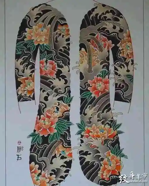 日式开衫纹身,日式开衫纹身手稿,日式开衫纹身手稿图案