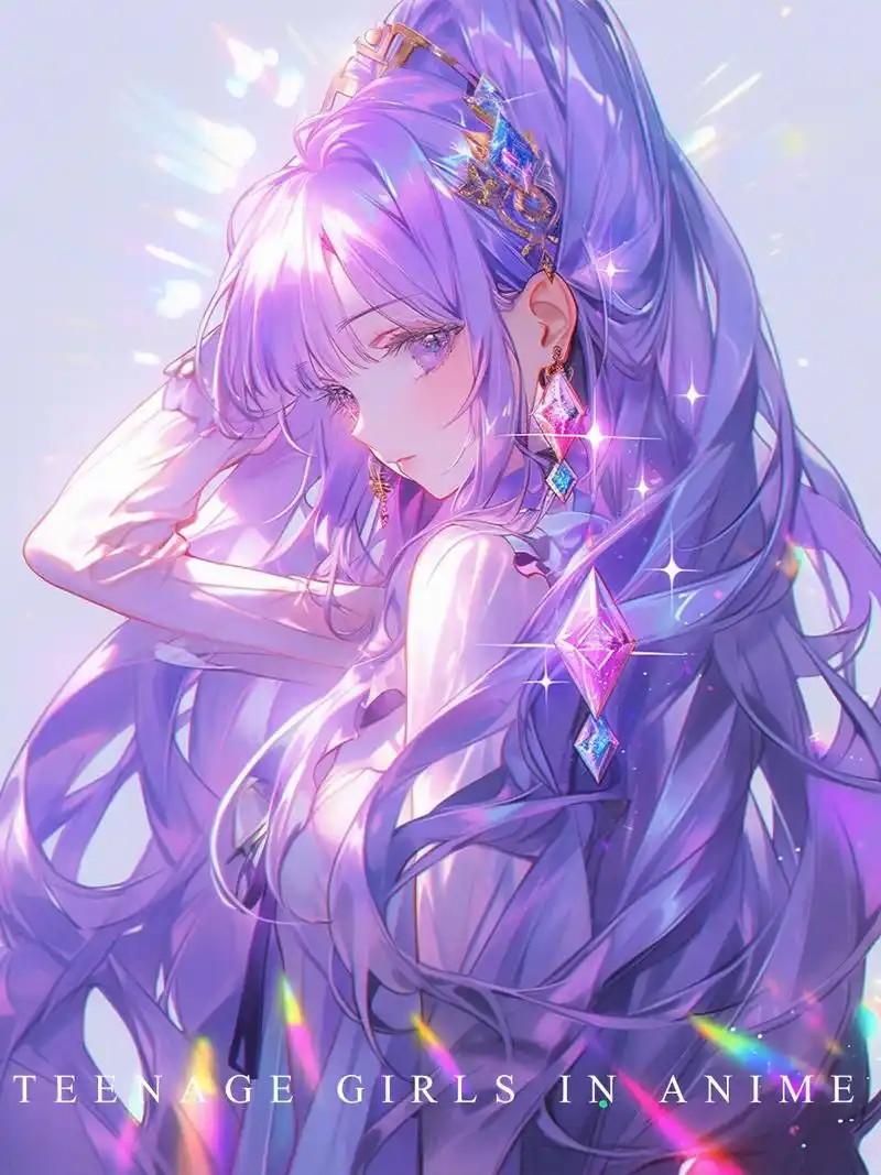 紫色系头像 | 动漫女生 如同动漫中的甜心公主,充满了无尽的魅力和