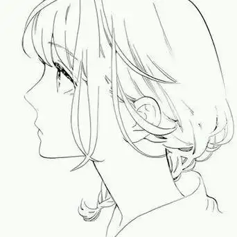 简单少女侧颜简笔画侧脸女子简笔画简笔画侧脸教程简笔画教程文化漫画