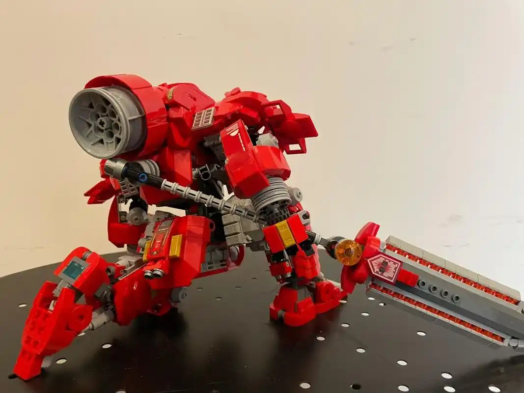乐高载人机甲moc 可砸地有可动有机舱
