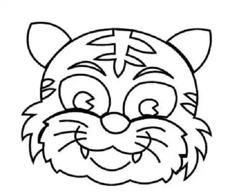 虎头简笔画新年2022可爱虎头简笔画卡通画法教学q版可爱小老虎简笔画