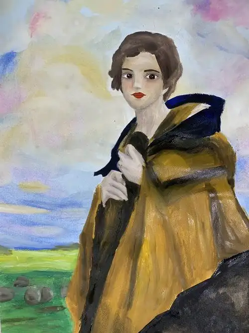 2019(7.26) 六年级水粉教学《名画临摹——牧羊女》