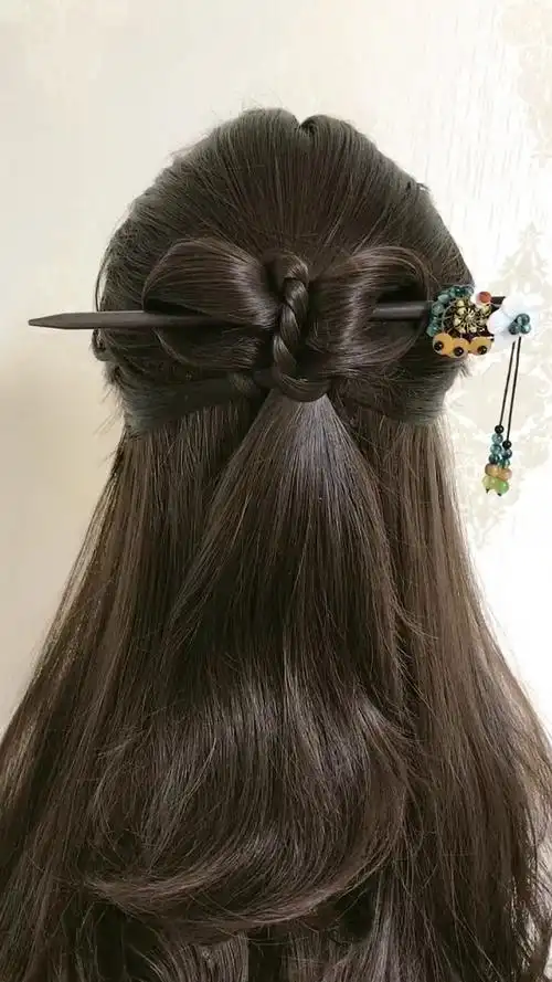 我是发型师#超美发簪古装扎法