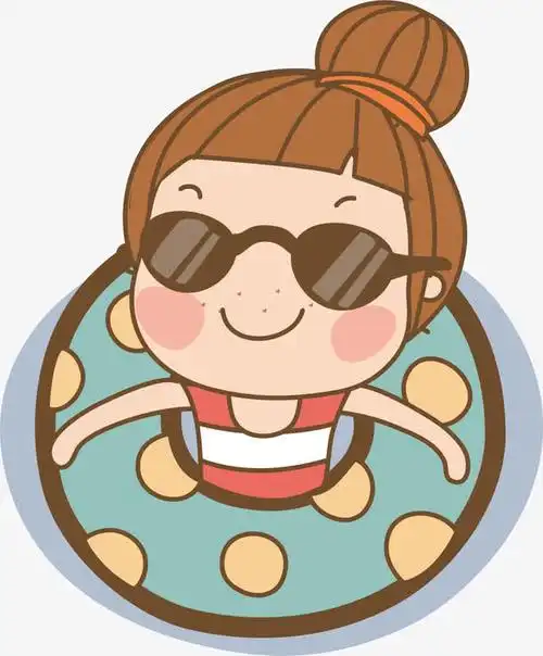 关键词 : 矢量,卡通,手绘,可爱,线条,ai,女孩,游泳,夏天,游泳圈,海边