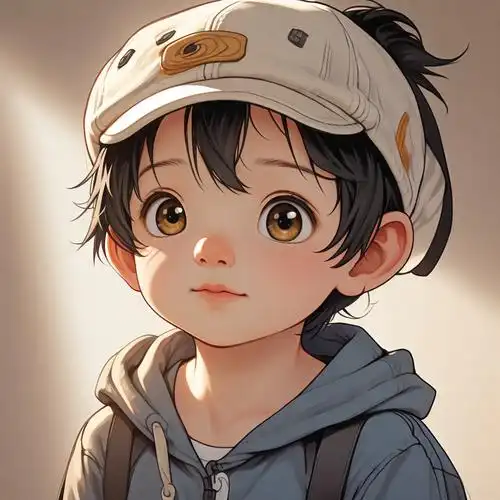 戴帽子萌娃头像