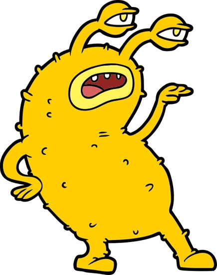 可爱的卡通外星人 cute cartoon alien