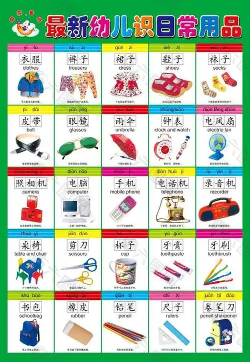 最新幼儿识日常用品
