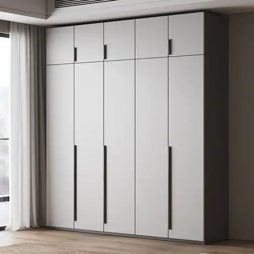 简约现代家用卧室大小户型经济实惠衣橱平开门成品大衣柜带转角柜