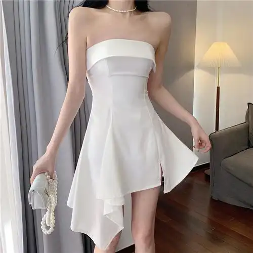 抹胸韩版长款礼服