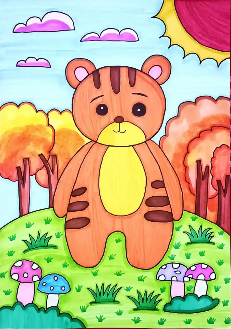 儿童主题绘画 #小学生手抄报 #小学生主题绘画  - 抖音