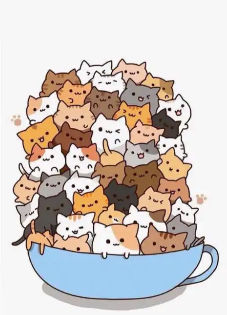 超可爱的小猫咪卡通图片