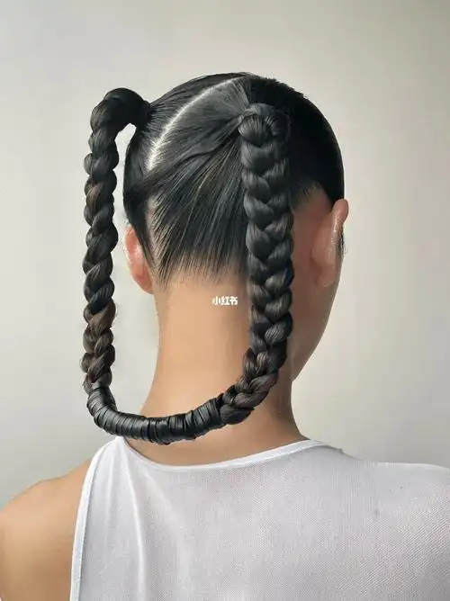编发造型ins超火皮革束发带干净编发