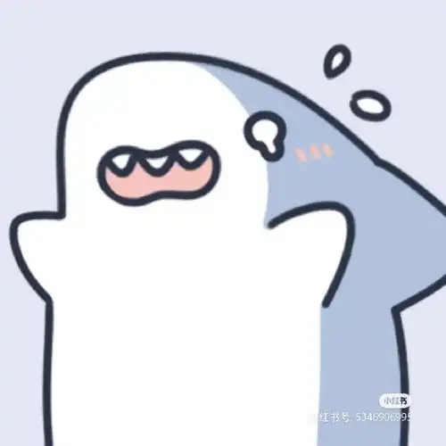 可爱的小鲨鱼情侣头像来了