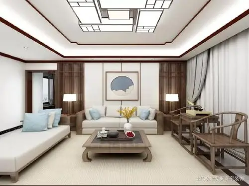 新中式客厅客厅中式现代100m05二居设计图片赏析--土巴兔装修效果图