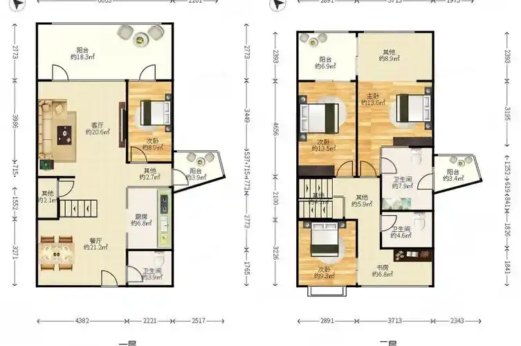 实用面积约200平南外高新复式楼安静看园林景观