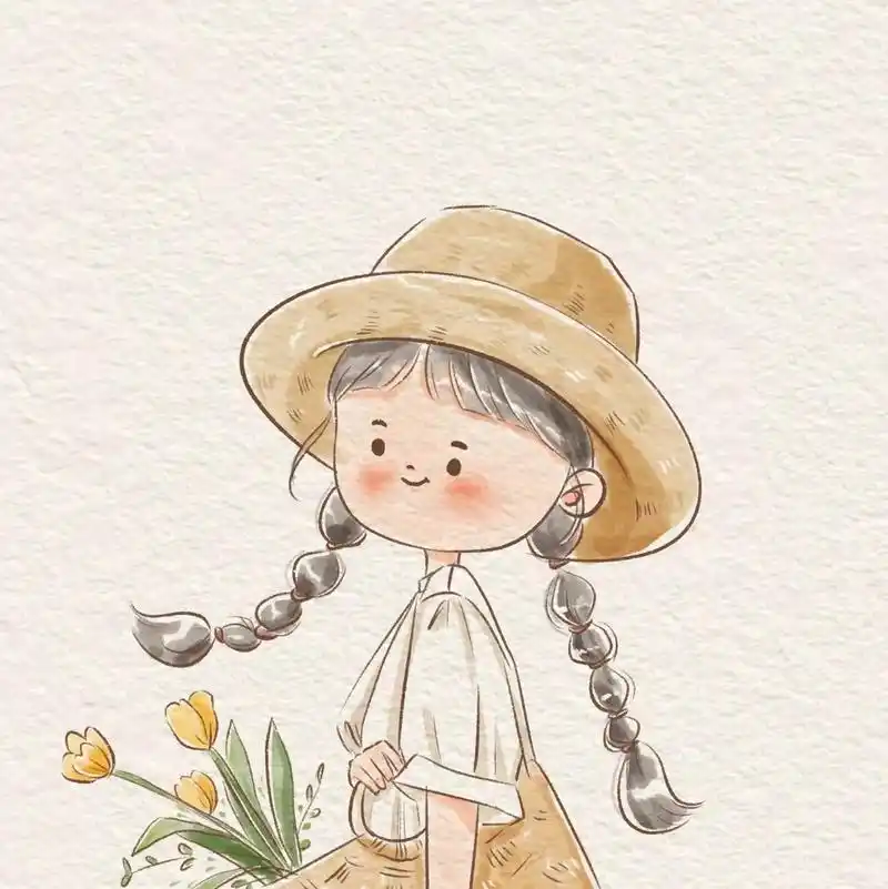 我的抖音生活日记 ##彩铅手绘#可爱的菇凉 - 抖音